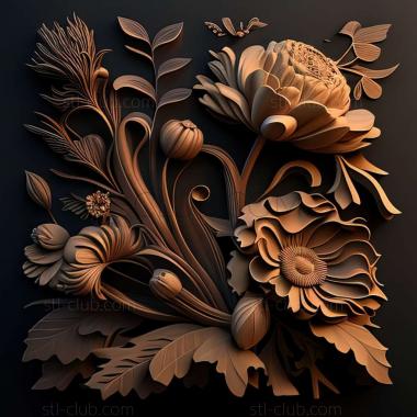 3D model flowers (STL)